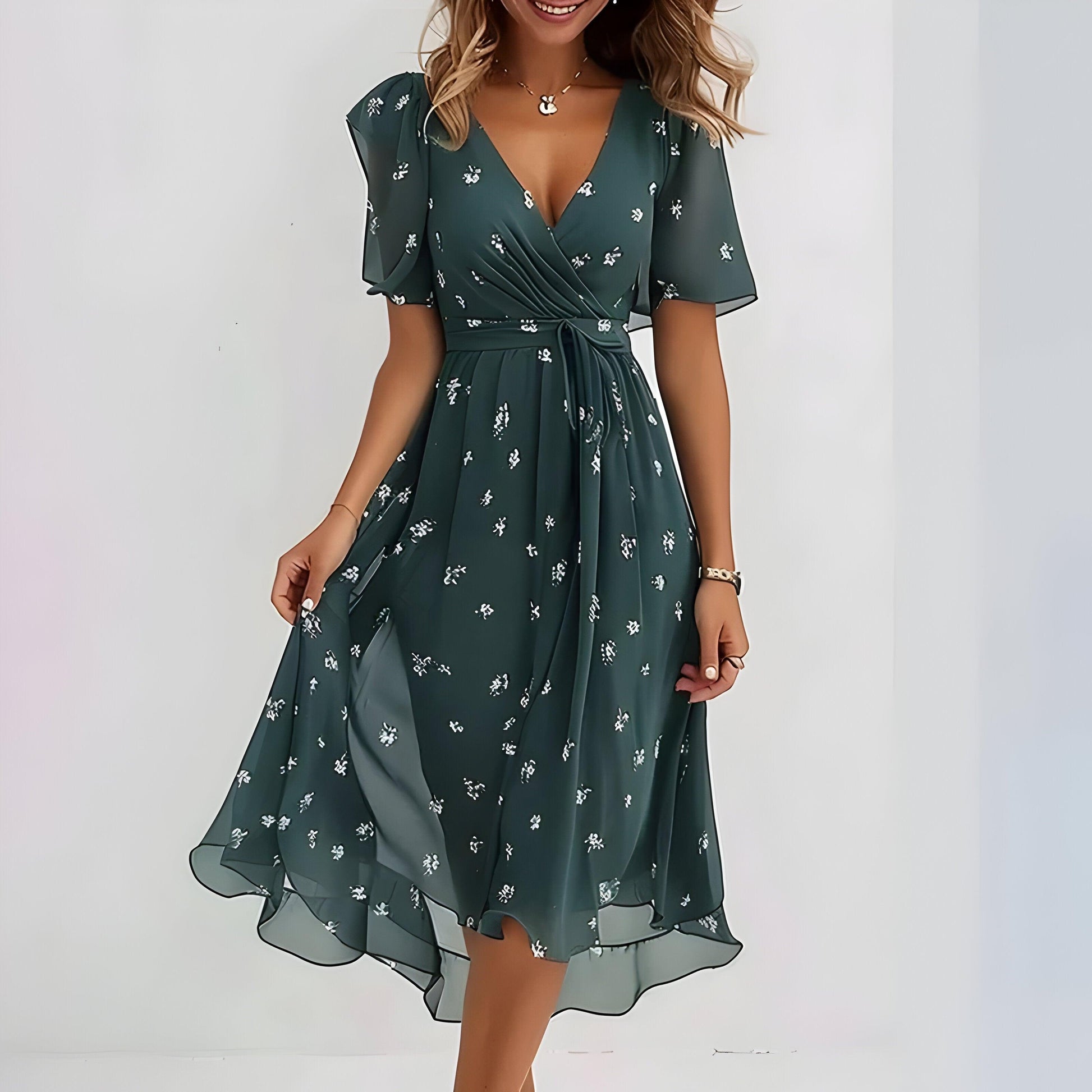 EVINDA | BLOMMIG KLÄNNING - Milafashion-se.com