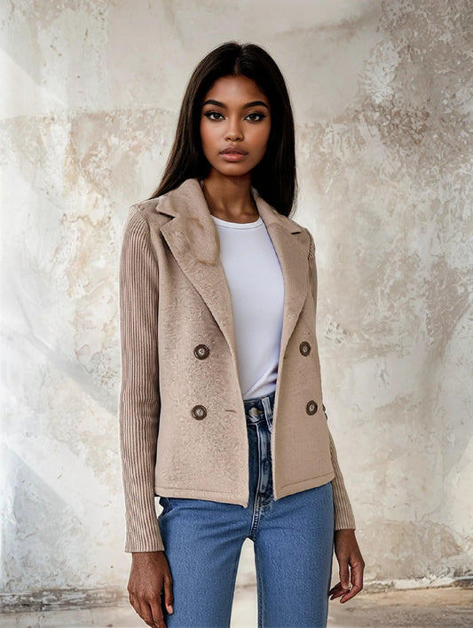 Riley™ | Knitted Blazer Coat - Milafashion-se.com