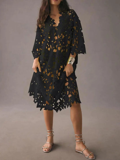 Cover Up Lace Beach Midi Dress - Milafashion-se.com