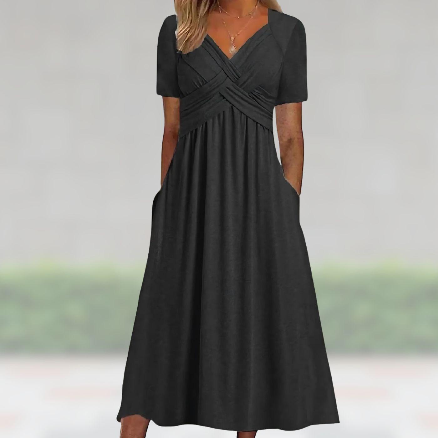 Greta™ | Bekväm Maxi Klänning - Milafashion-se.com
