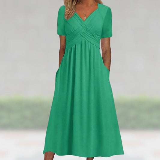 Greta™ | Bekväm Maxi Klänning - Milafashion-se.com
