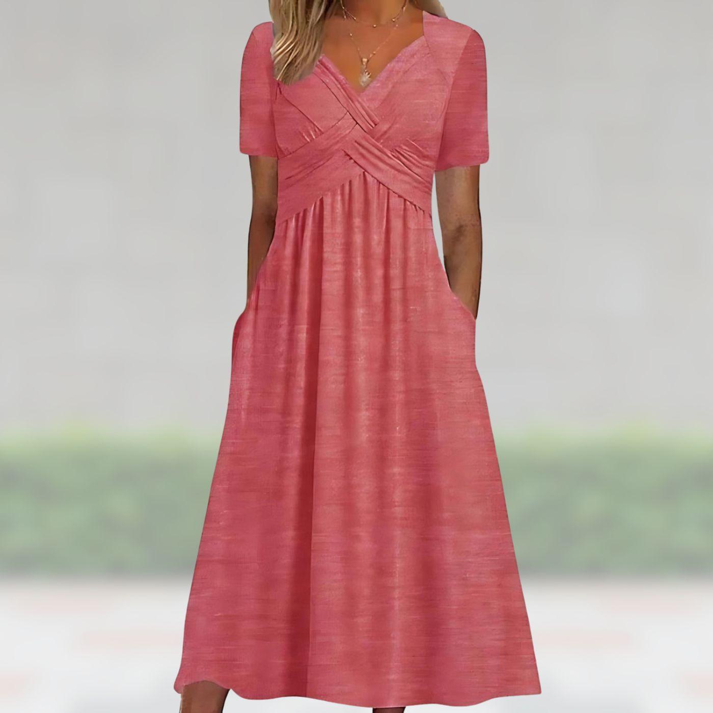 Greta™ | Bekväm Maxi Klänning - Milafashion-se.com