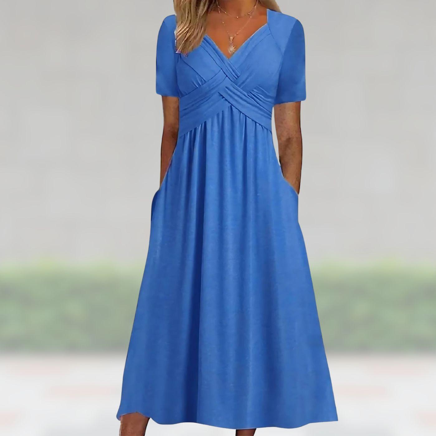 Greta™ | Bekväm Maxi Klänning - Milafashion-se.com