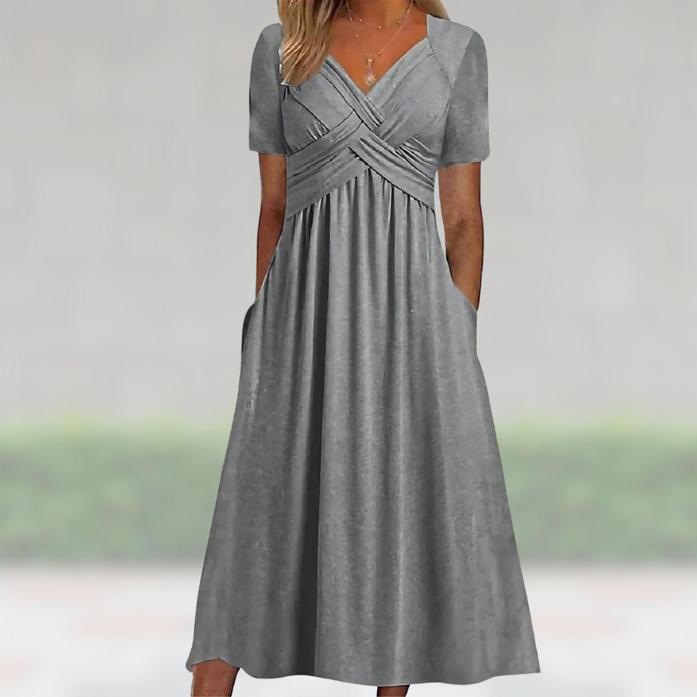 Greta™ | Bekväm Maxi Klänning - Milafashion-se.com