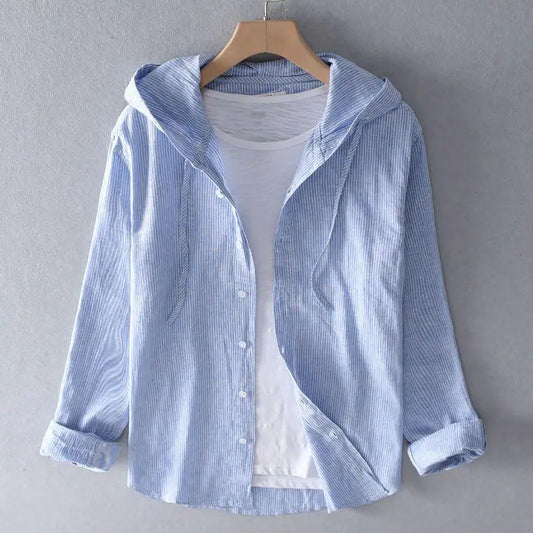 Nova Linen Hoodie - Milafashion-se.com