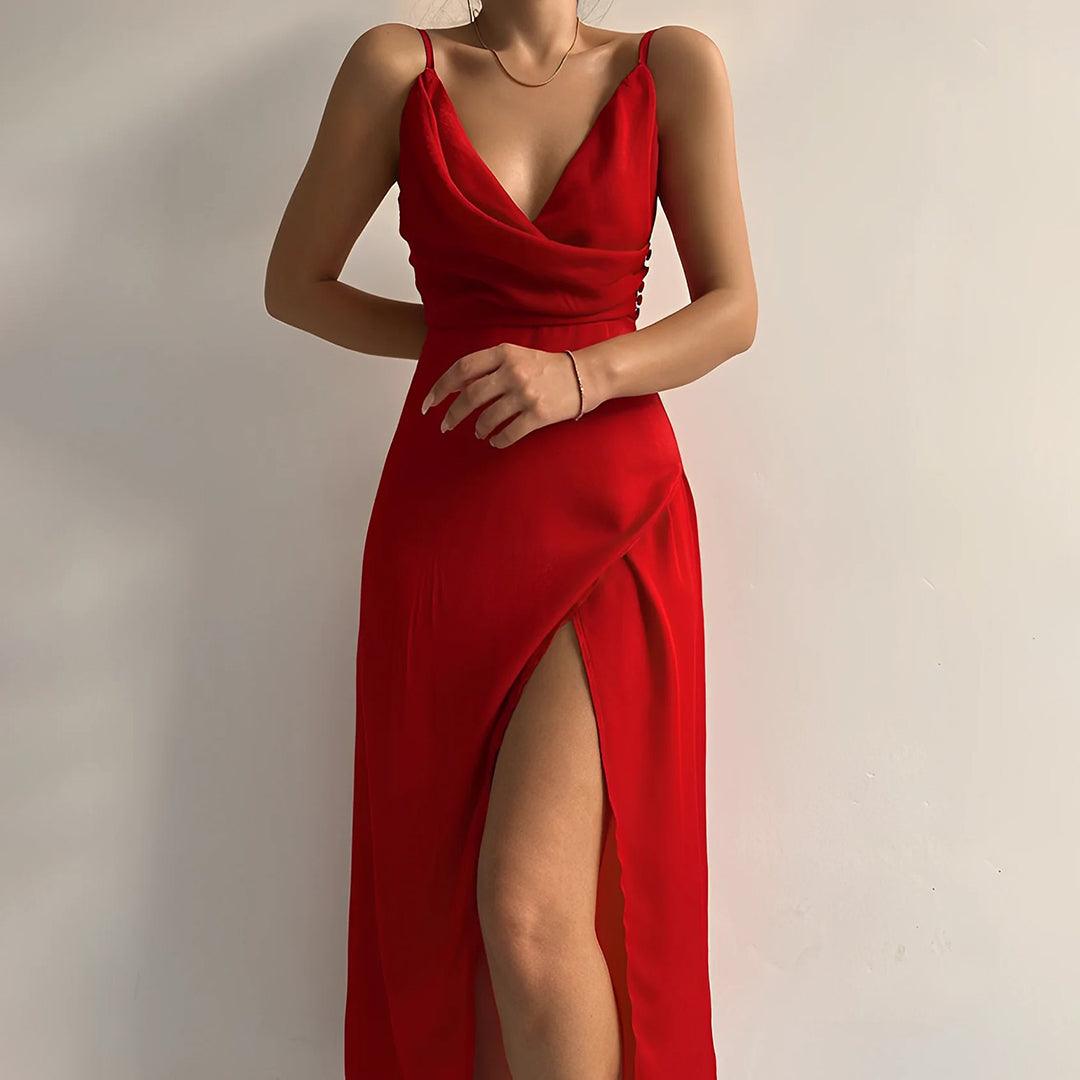Märta™ | Elegant Axelbandslös Klänning - Milafashion-se.com