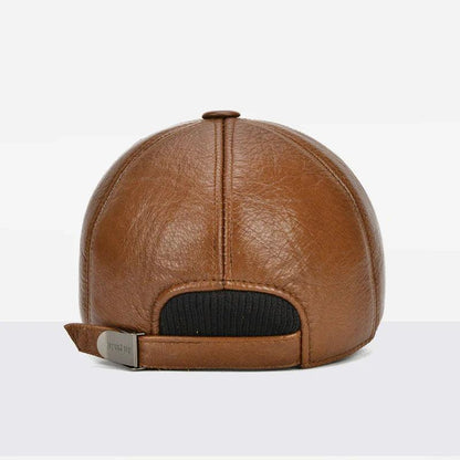 "Nobleman" Genuine Cowhide Leather Cap