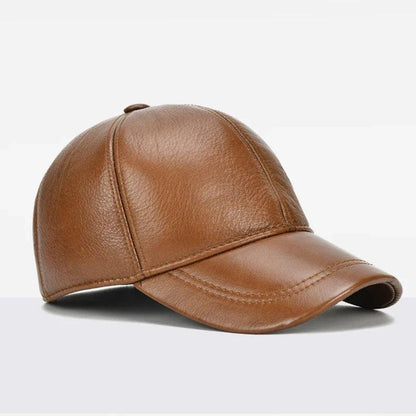 "Nobleman" Genuine Cowhide Leather Cap