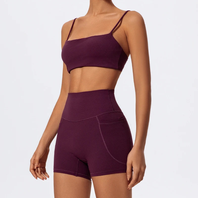 Träningsset Dam – Sport-BH & Vida Byxor i Snabbtorkande Material - Milafashion-se.com