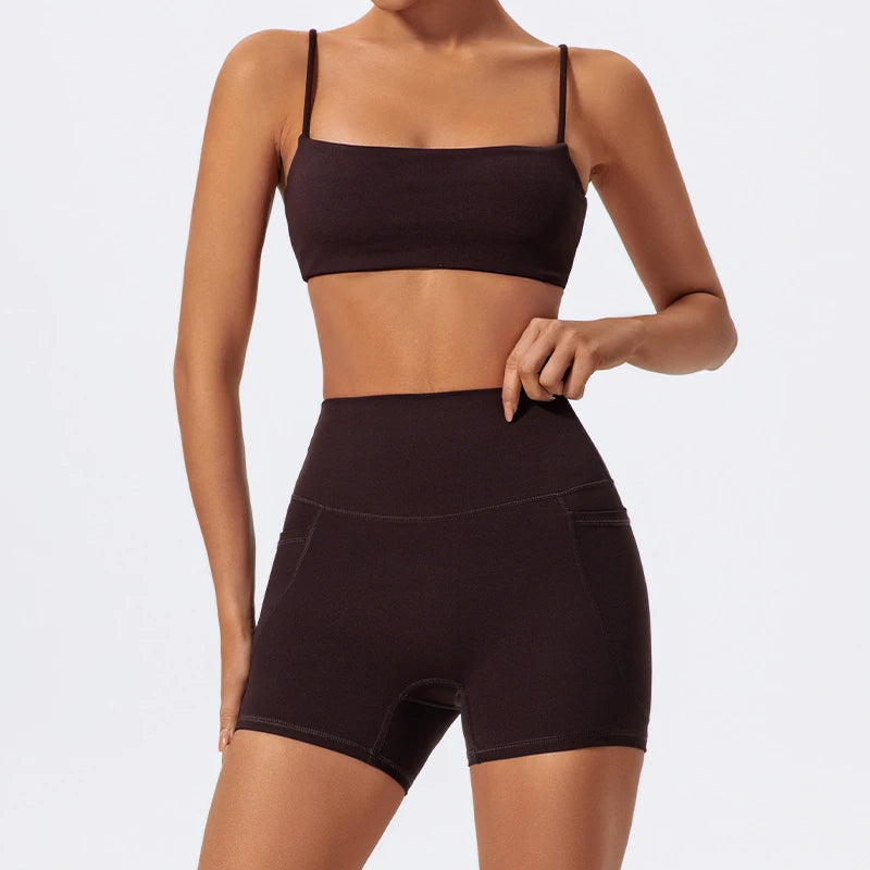 Träningsset Dam – Sport-BH & Vida Byxor i Snabbtorkande Material - Milafashion-se.com
