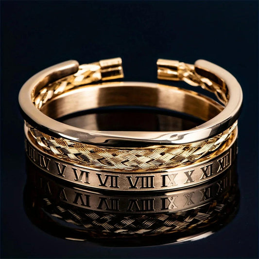 Men's "Romano" Triple Stack Bracelet Set - Milafashion-se.com