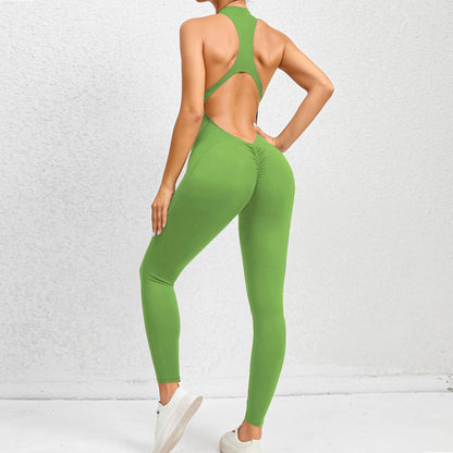Sexy One-piece Suit Women Sports Jumpsuit Zippers Yoga Clothing Sportswear Set Women Workout Bodysuits Fitness Rompers Female - Milafashion-se.com
