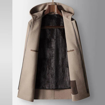 MILA 100% Woolen Hooded Coat