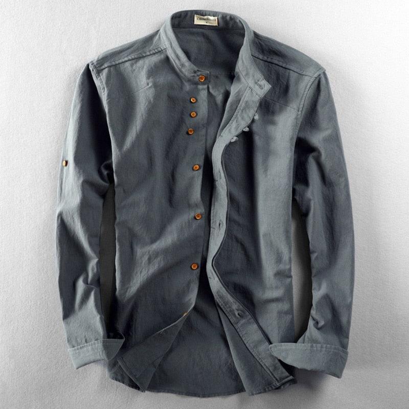 Herrskjorta "Aokaze" i japansk stil - Milafashion-se.com