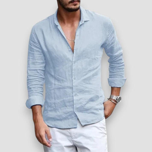 Per™ | Andningsbar Linneskjorta - Milafashion-se.com