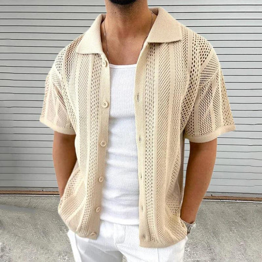 Men's "Bachman" Coastal Knit Shirt - Milafashion-se.com