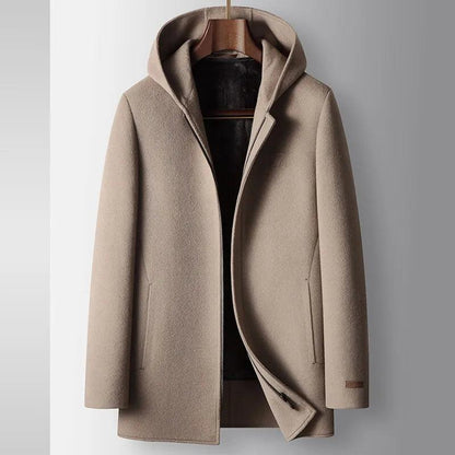 MILA 100% Woolen Hooded Coat