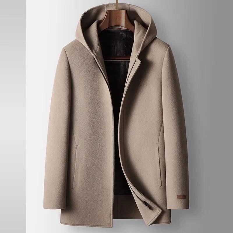 MILA 100% Woolen Hooded Coat