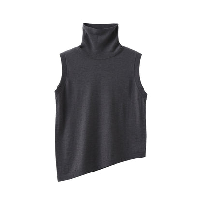 LUSSO Acrilico Crop Turtleneck Sweater - Milafashion-se.com