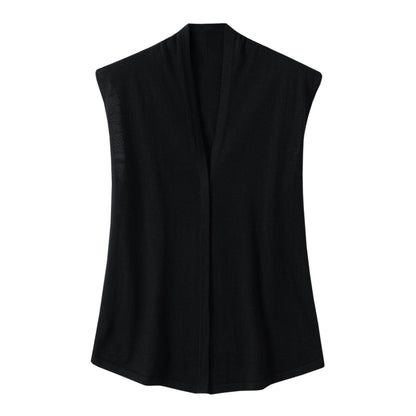 LUSSO Acrilico Sleeveless Cardigan - Milafashion-se.com