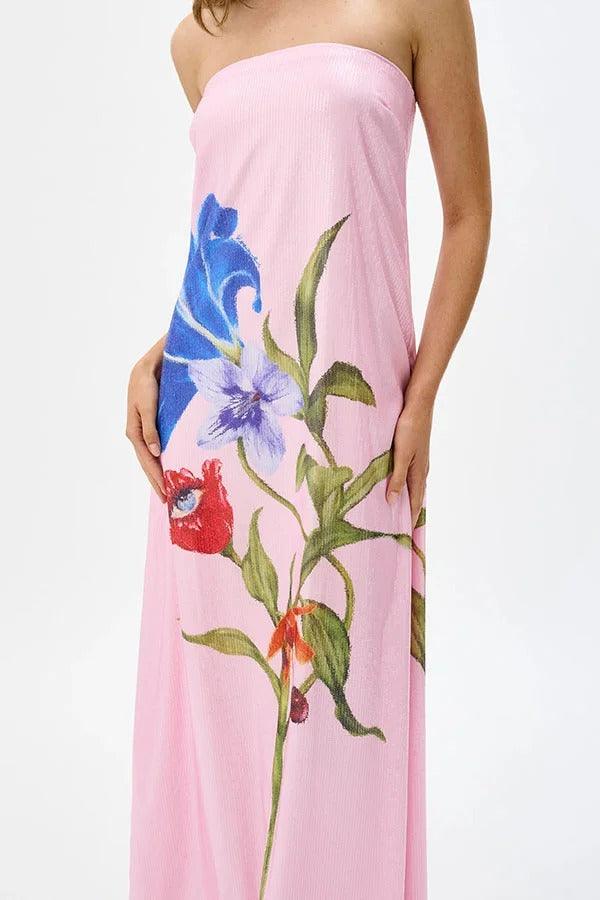 MILA™ Special Night Paljettblommor Off Shoulder A-linjeformad maxiklänning - Milafashion-se.com