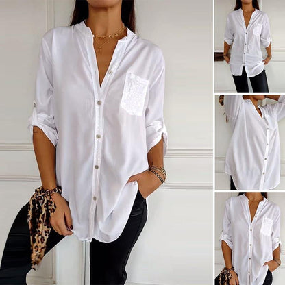 Casual topp med patchwork pailletten