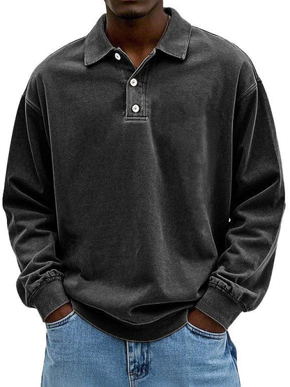 Leif™ | Herrpikétröja med långa ärmar - Milafashion-se.com