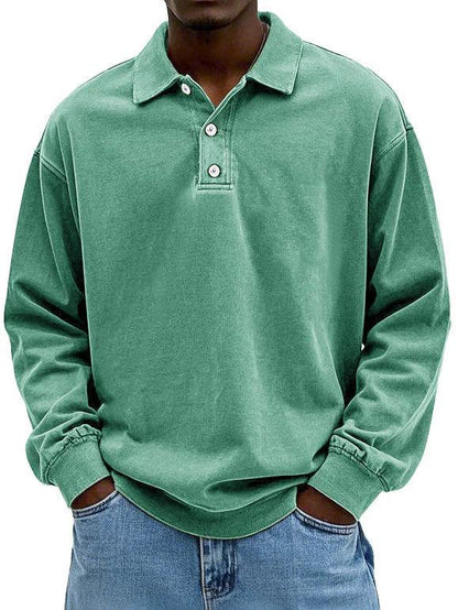 Leif™ | Herrpikétröja med långa ärmar - Milafashion-se.com