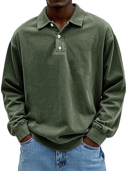 Leif™ | Herrpikétröja med långa ärmar - Milafashion-se.com