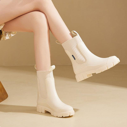 Vattentäta Halkfria Boots med Tjock Sula i Mellanlängd🎁Tidig julförsäljning - 49% rabatt🎅 - Milafashion-se.com