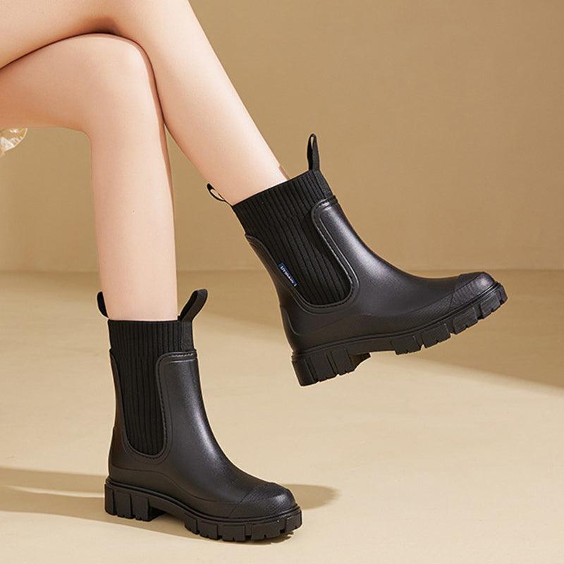 Vattentäta Halkfria Boots med Tjock Sula i Mellanlängd🎁Tidig julförsäljning - 49% rabatt🎅 - Milafashion-se.com