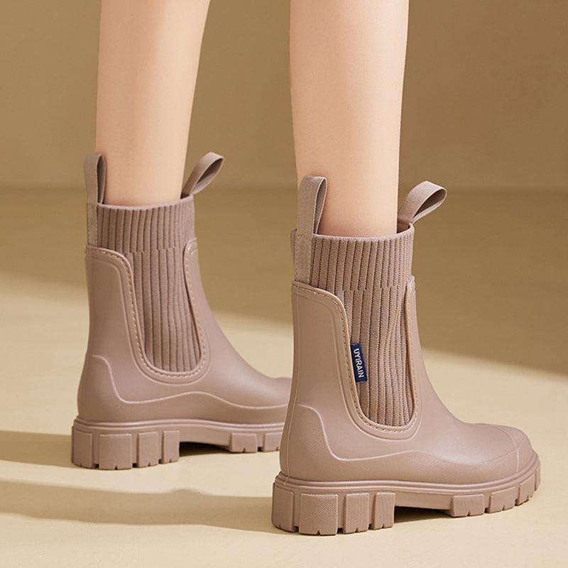 Vattentäta Halkfria Boots med Tjock Sula i Mellanlängd🎁Tidig julförsäljning - 49% rabatt🎅 - Milafashion-se.com