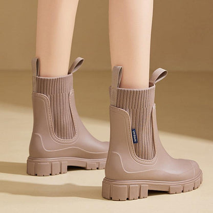 Vattentäta Halkfria Boots med Tjock Sula i Mellanlängd🎁Tidig julförsäljning - 49% rabatt🎅 - Milafashion-se.com
