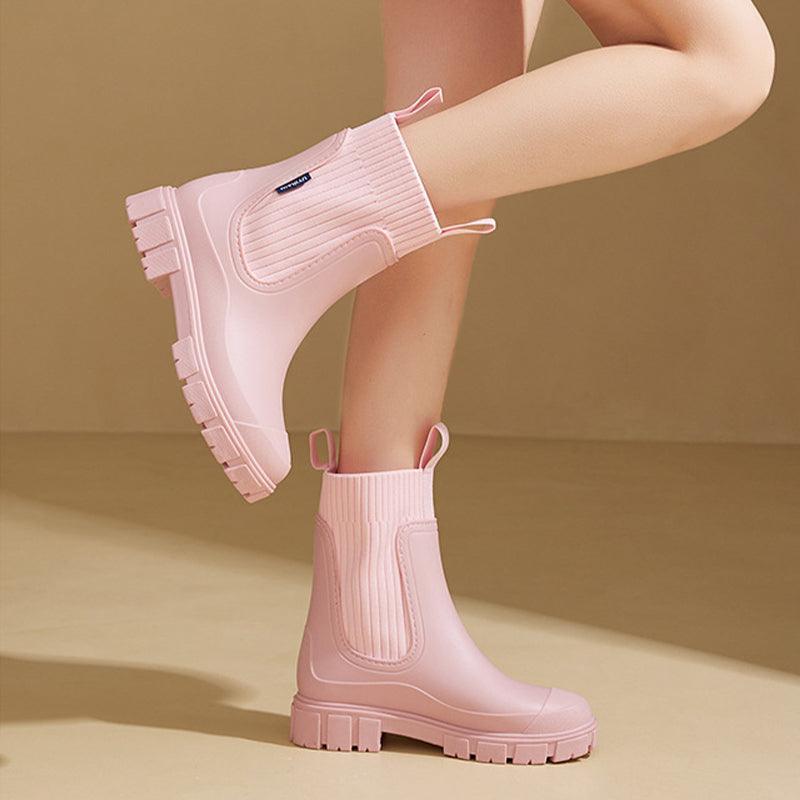 Vattentäta Halkfria Boots med Tjock Sula i Mellanlängd🎁Tidig julförsäljning - 49% rabatt🎅 - Milafashion-se.com