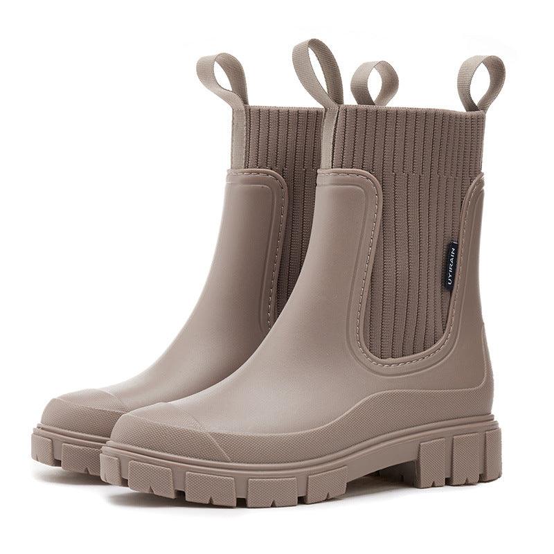 Vattentäta Halkfria Boots med Tjock Sula i Mellanlängd🎁Tidig julförsäljning - 49% rabatt🎅 - Milafashion-se.com