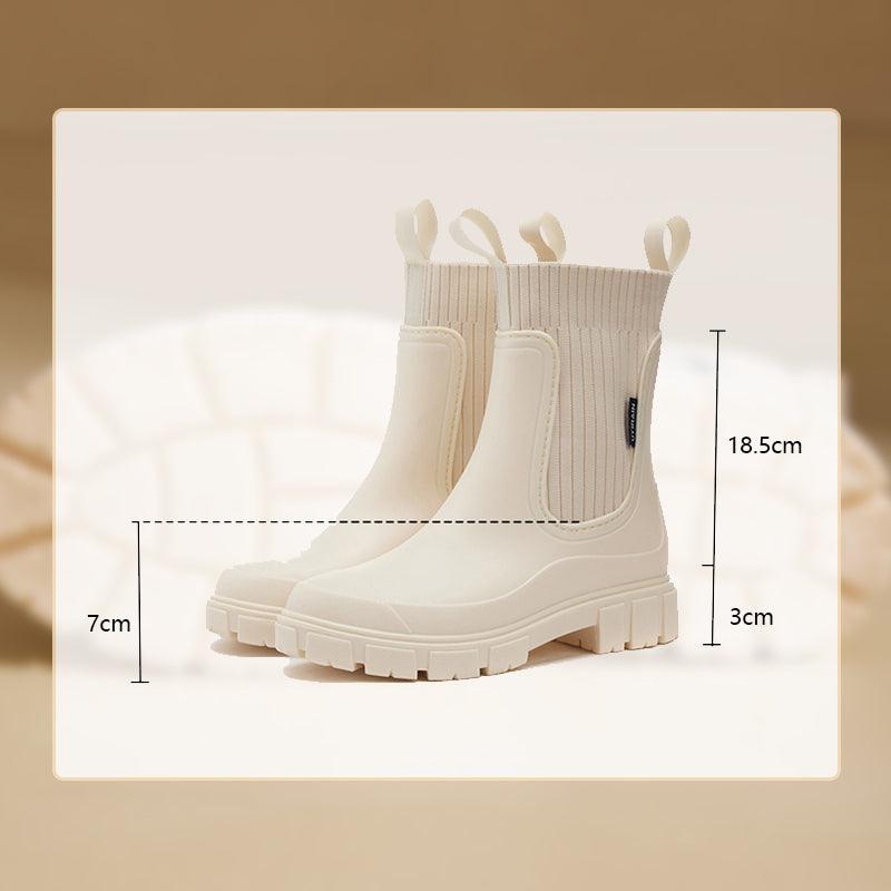 Vattentäta Halkfria Boots med Tjock Sula i Mellanlängd🎁Tidig julförsäljning - 49% rabatt🎅 - Milafashion-se.com