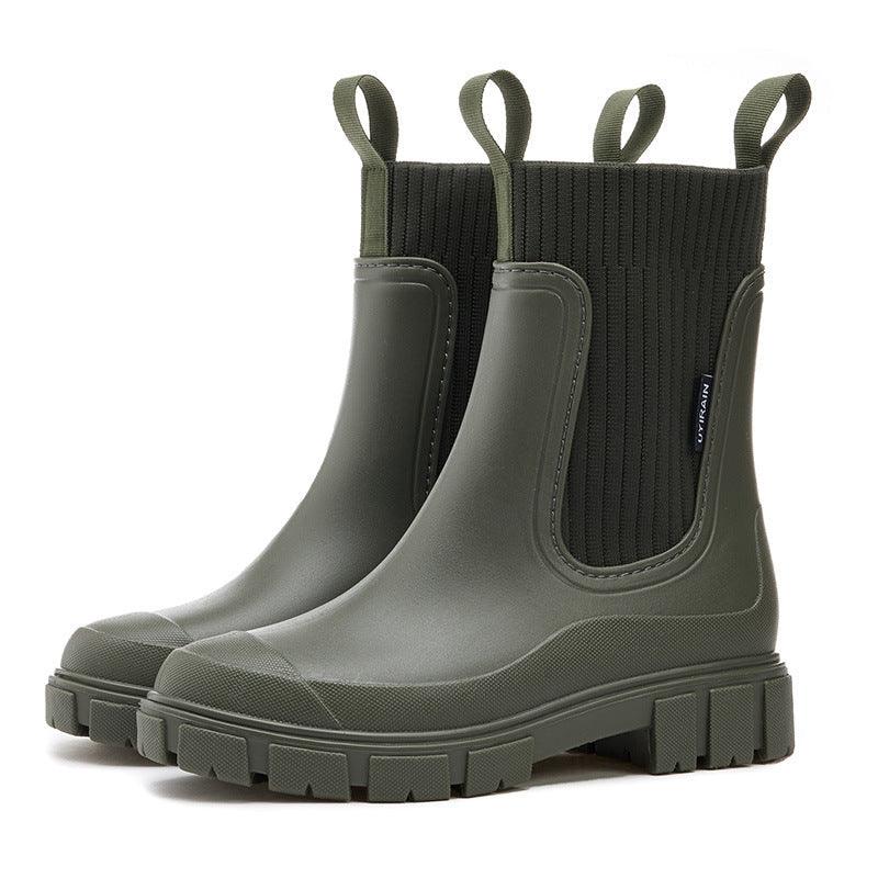 Vattentäta Halkfria Boots med Tjock Sula i Mellanlängd🎁Tidig julförsäljning - 49% rabatt🎅 - Milafashion-se.com
