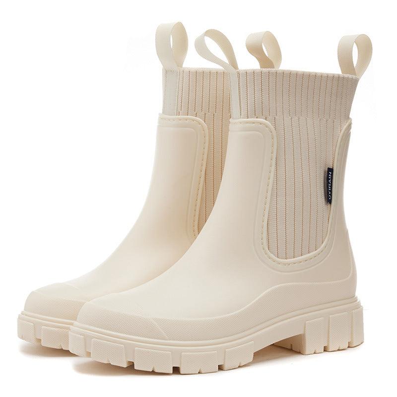 Vattentäta Halkfria Boots med Tjock Sula i Mellanlängd🎁Tidig julförsäljning - 49% rabatt🎅 - Milafashion-se.com