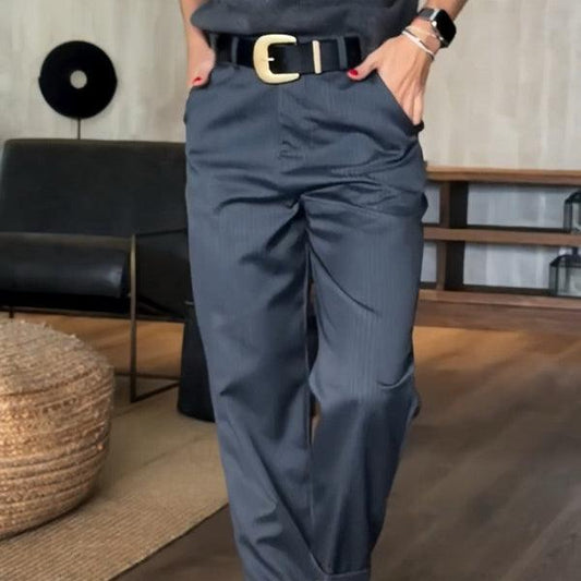Lilly™ | Randiga kostymbyxor - Milafashion-se.com