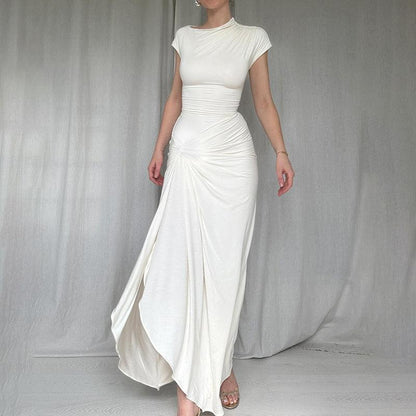 Elegant Lång Bodycon Klänning med Slits för Kvinnor