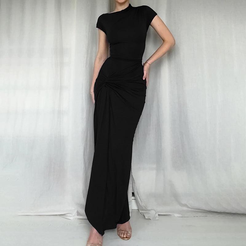 Elegant Lång Bodycon Klänning med Slits för Kvinnor