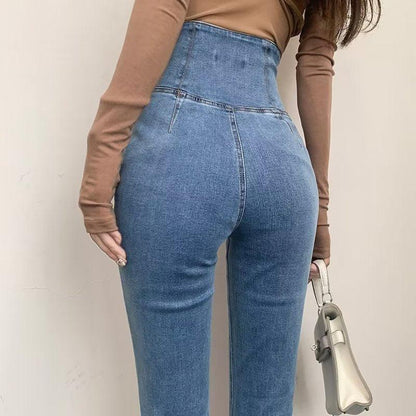 👖50% rabatt under en begränsad tid🔥Högmidjade elastiska mikroutsvängda jeans - Milafashion-se.com